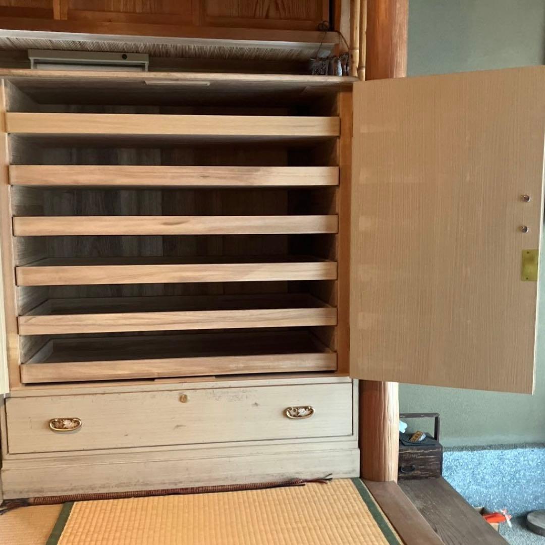 加茂総桐たんす　伝統工芸品　桐ダンス　和ダンス　着物用箪笥　鍵付き　送料込み