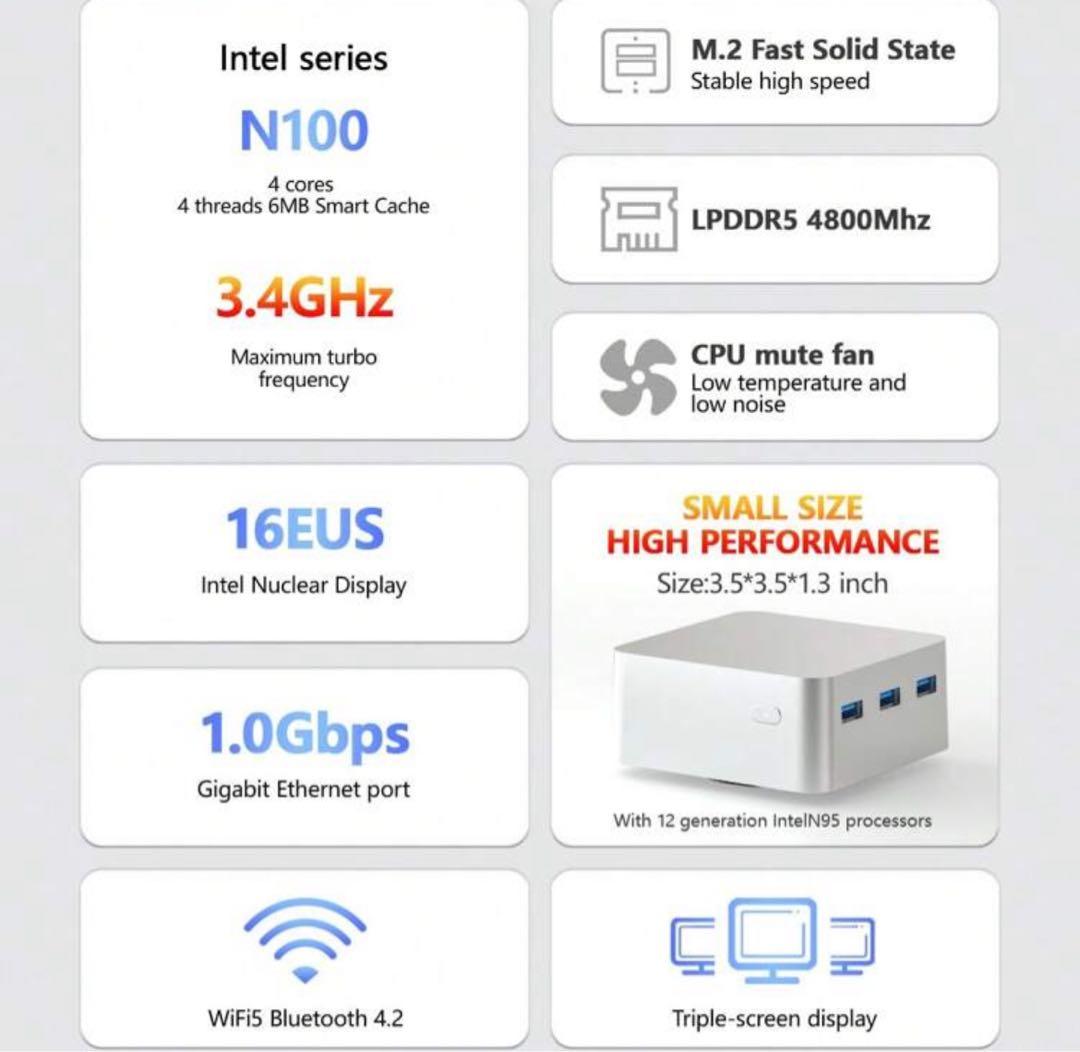 ミニPC コンパクトで使いやすい 新品未使用