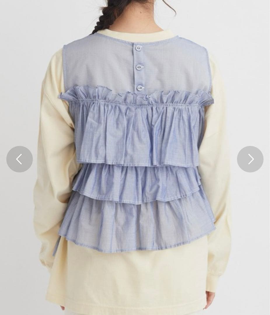 【ビュルデサボン】Ｔ／Ｃカールマイヤー furifuriベスト ブルー