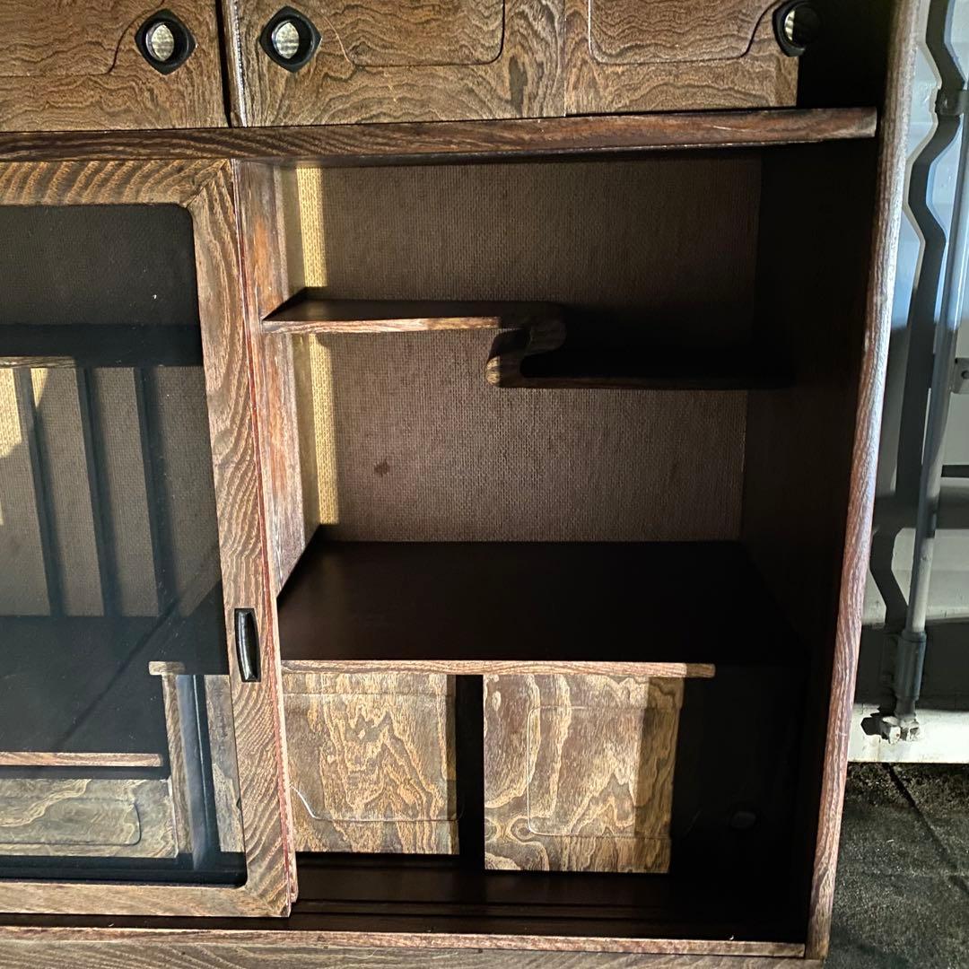 昭和レトロ アンティーク インテリア 古民家 茶箪笥 みせる収納家具