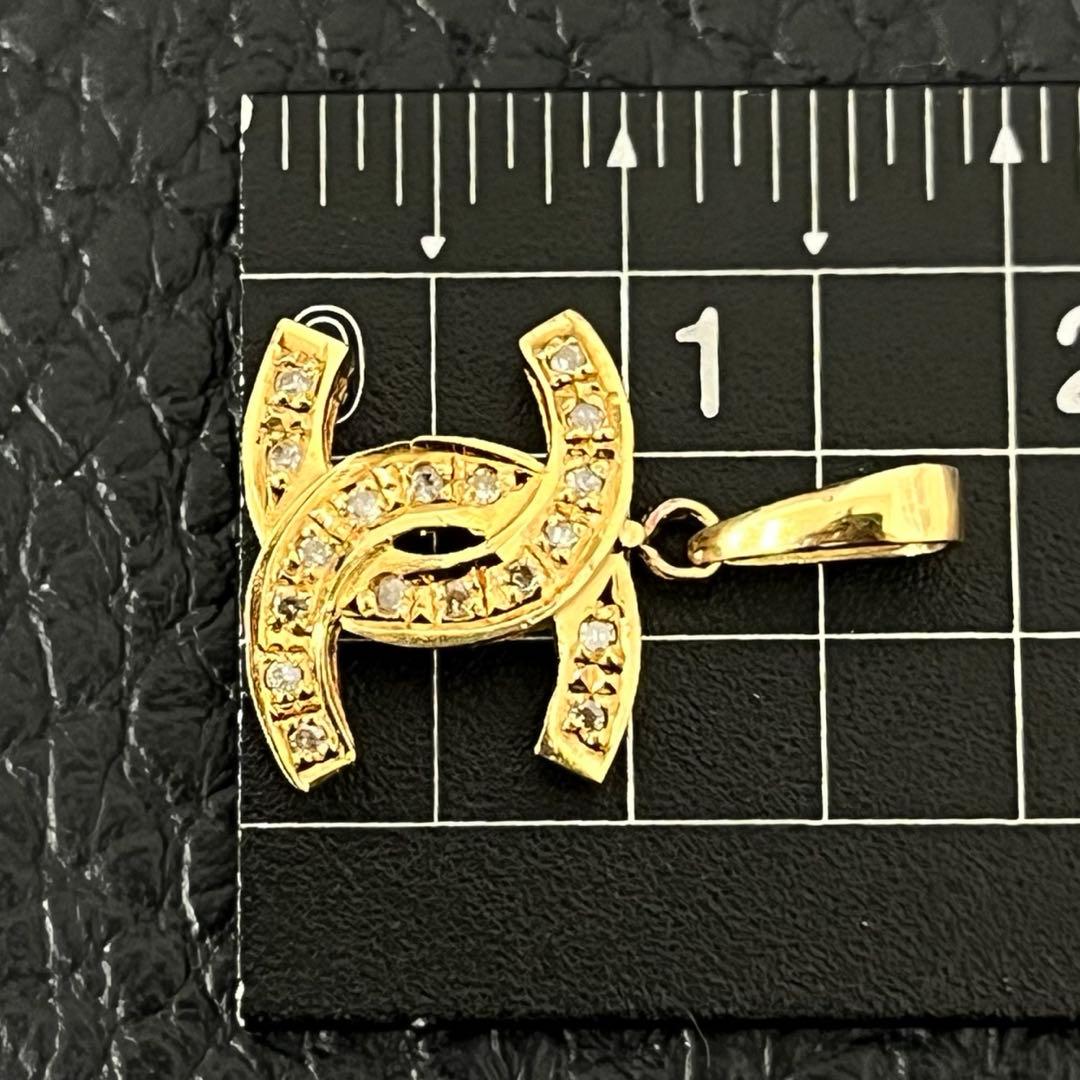 (C102909)K18 YG ネックレストップ ダイヤモンド0.1ct 18金