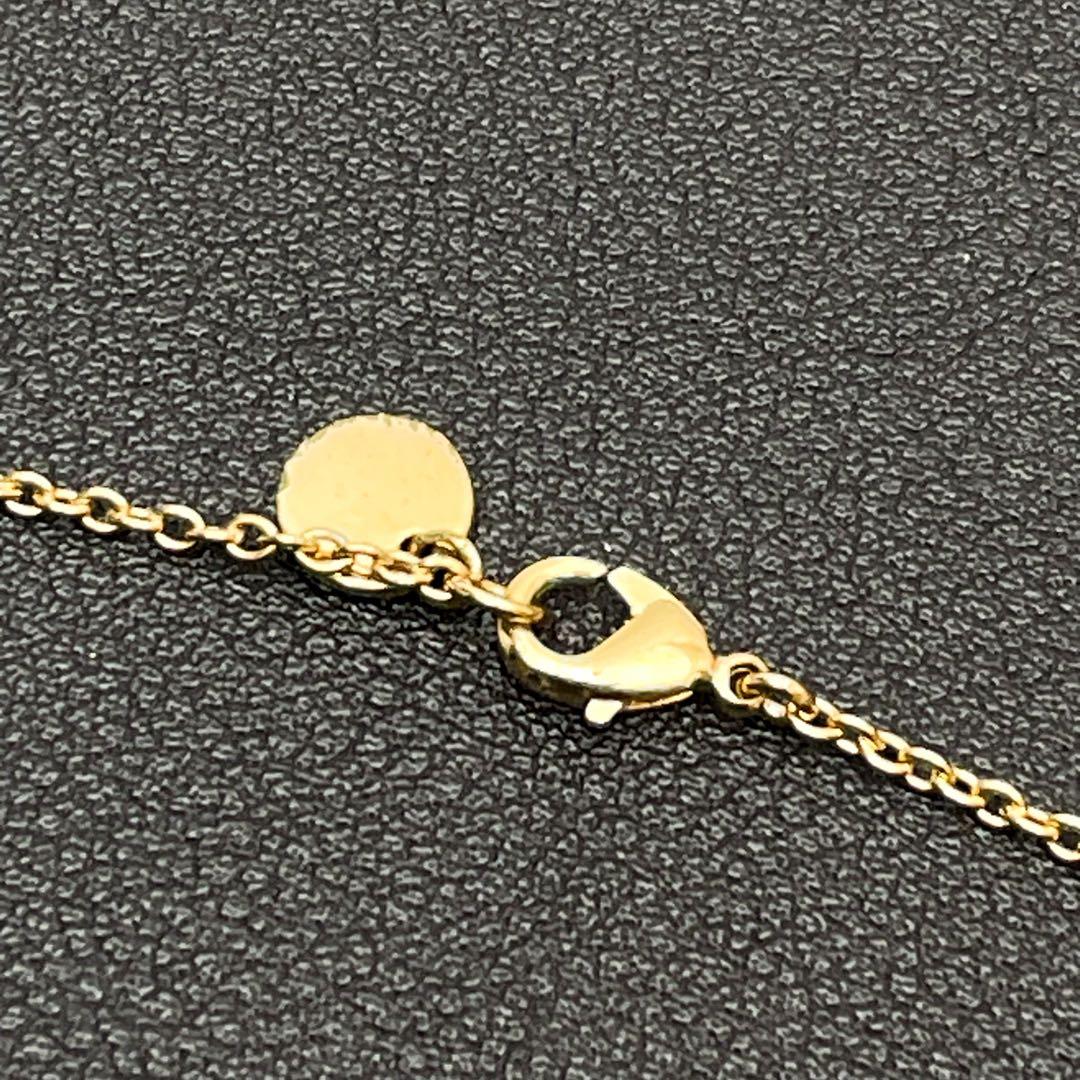 美品 ディオール Dior CDロゴ ラインストーン ネックレス ゴールド.
