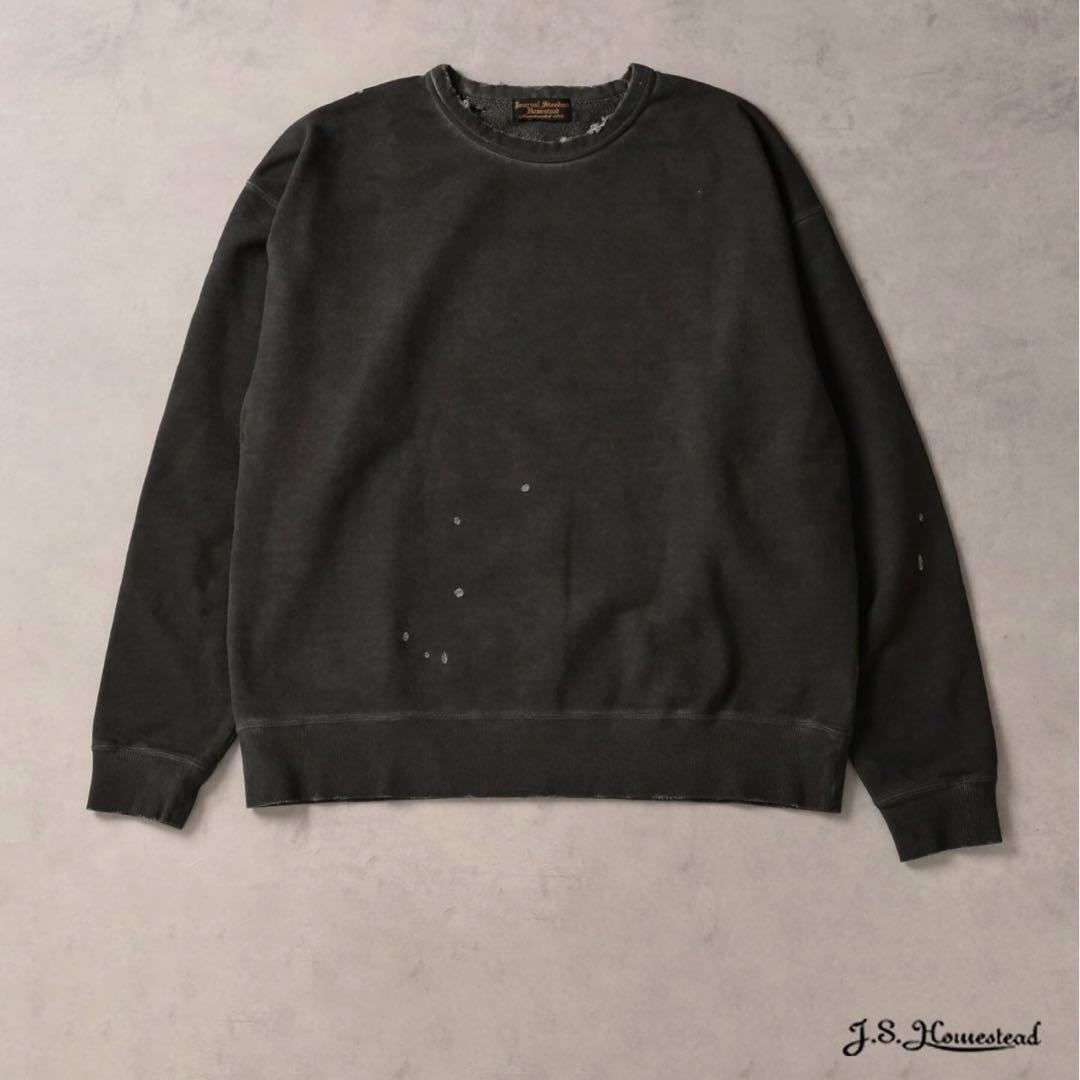 【J.S.stead】 パシフィック裏毛ダメージスウェット