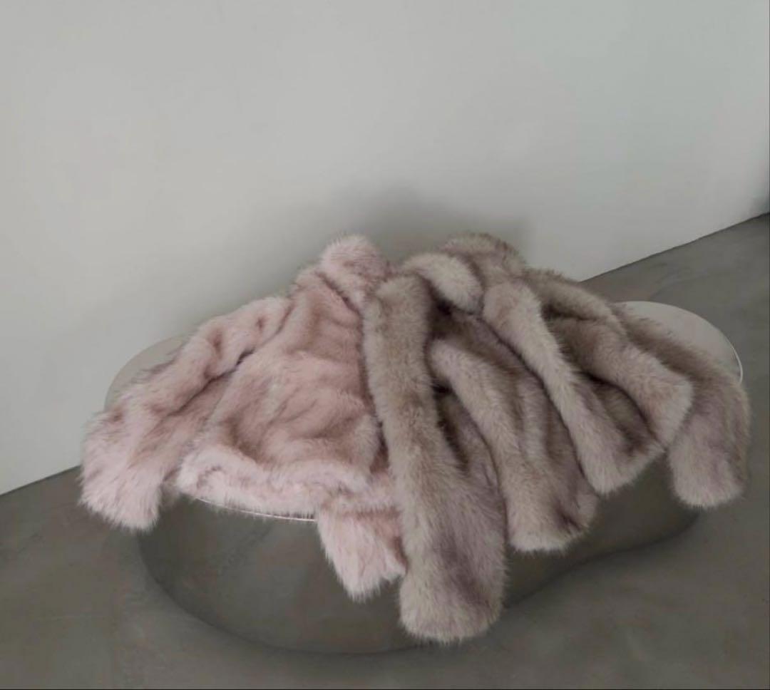 haek カラーファーコート　color fur coat