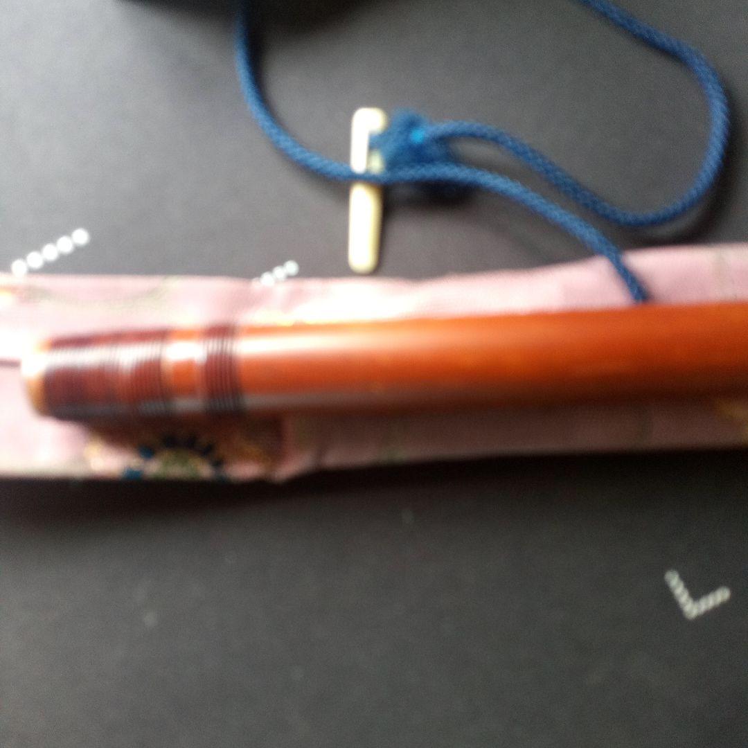 本煤竹製篠笛　笛師藍山 六本調子