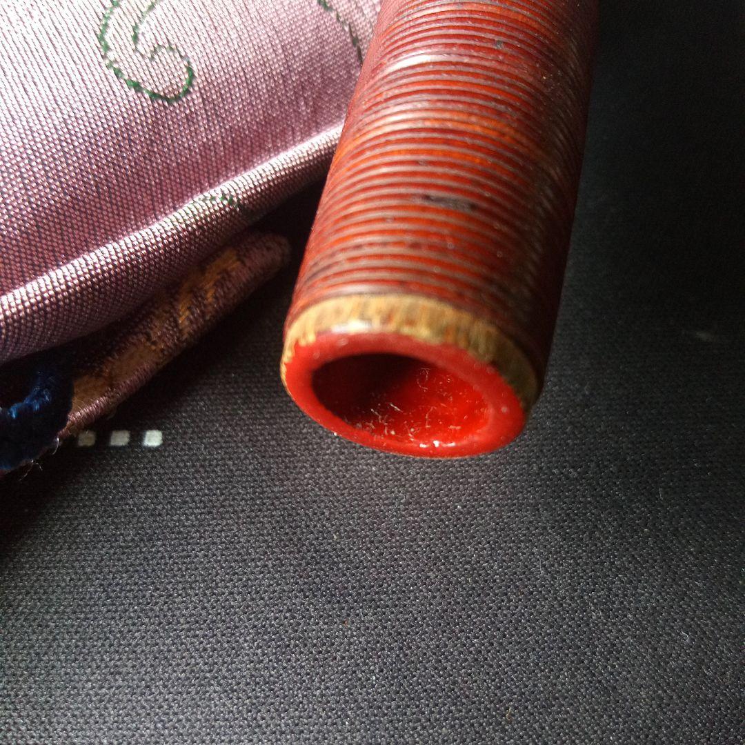 本煤竹製篠笛　笛師藍山 六本調子