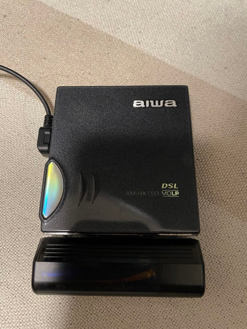aiwa MDプレーヤー AM-HX150 動作品 乾電池ケース付き
