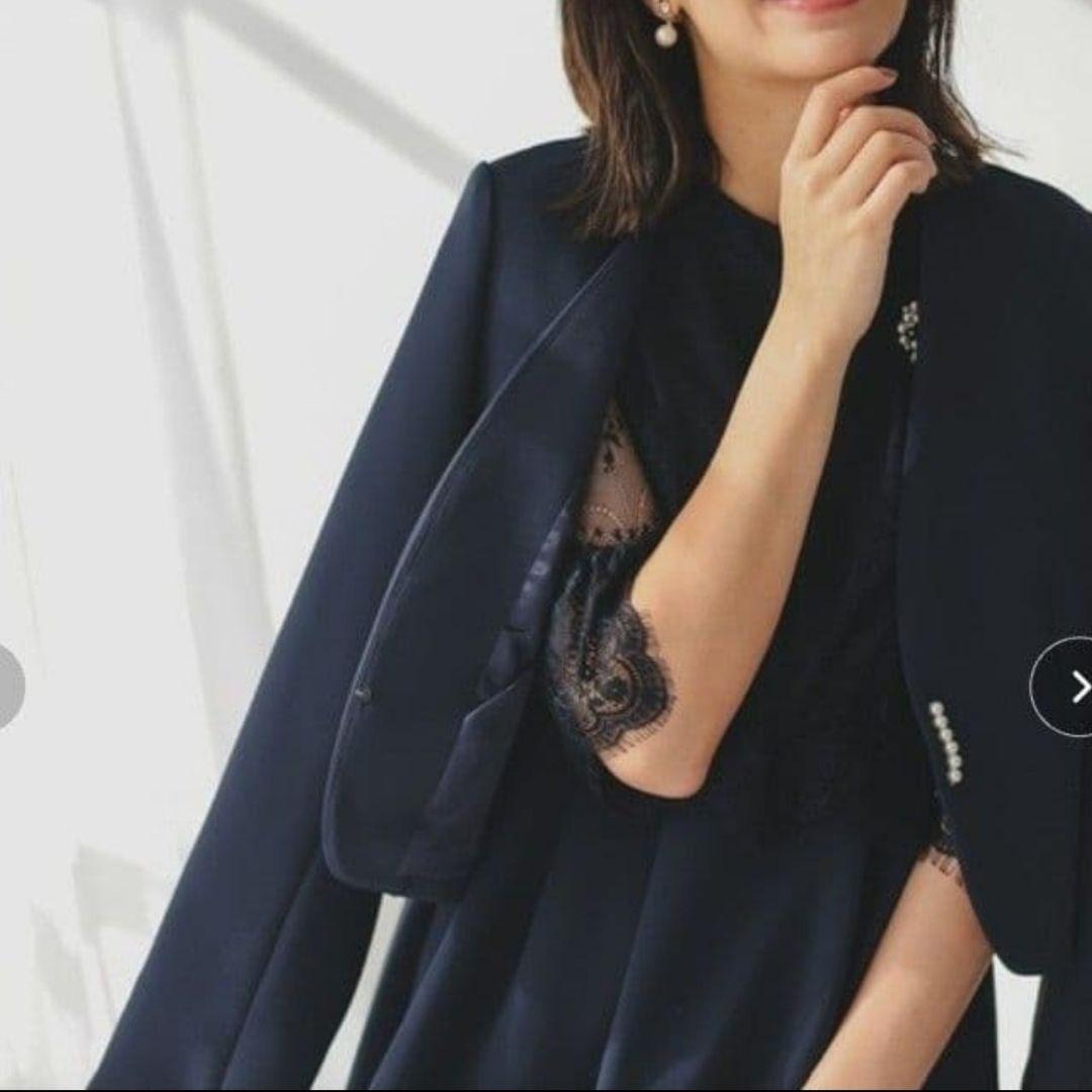 本日限定価格 フォーマル ママスーツ ワンピース ドレス ネイビー 卒業式