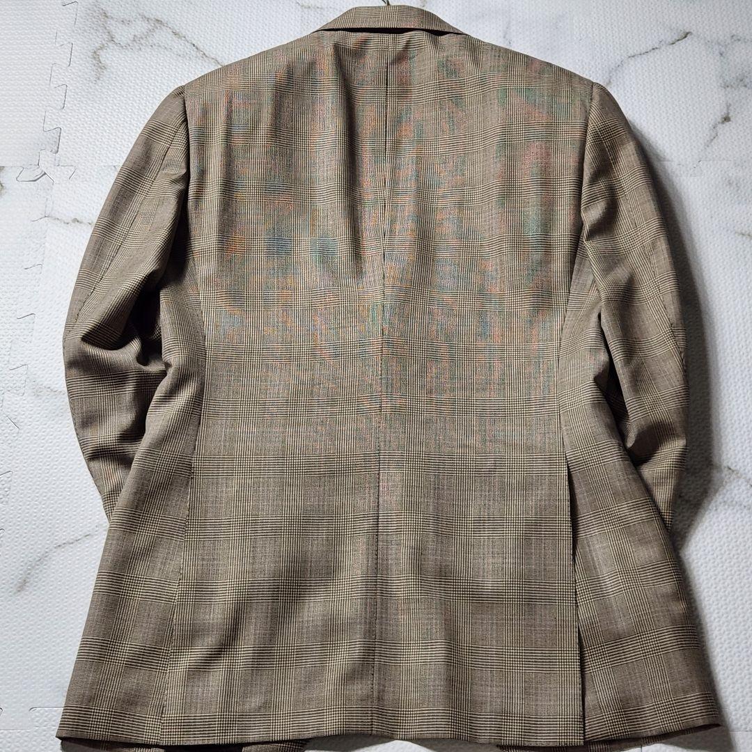 最高級✨ソブリン 3ピース カシミヤ シルク スーツ グレンチェック