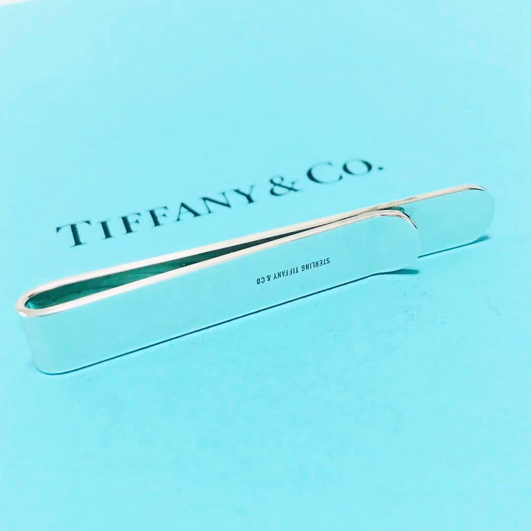 美品 TIFFANY エンジンターン ネクタイピン タイバー M255051