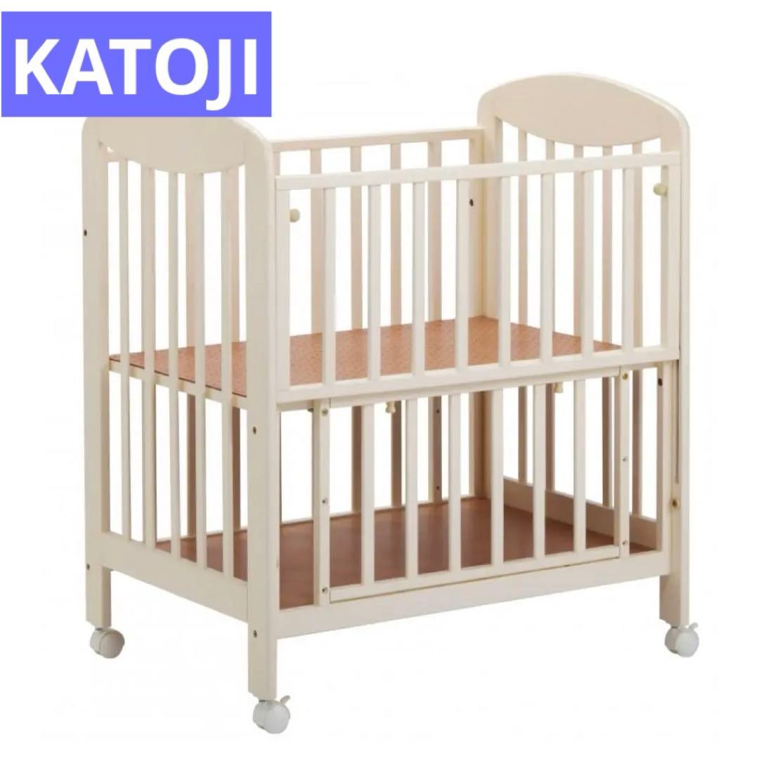 KATOJI カトージ　ミニ立ちベッド　白色　ベビーベッド