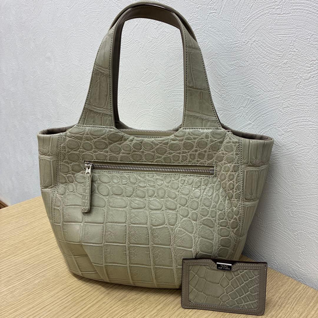BAGFAN JRA 本クロコダイル レザートート 高級バッグ 正規タグ付き