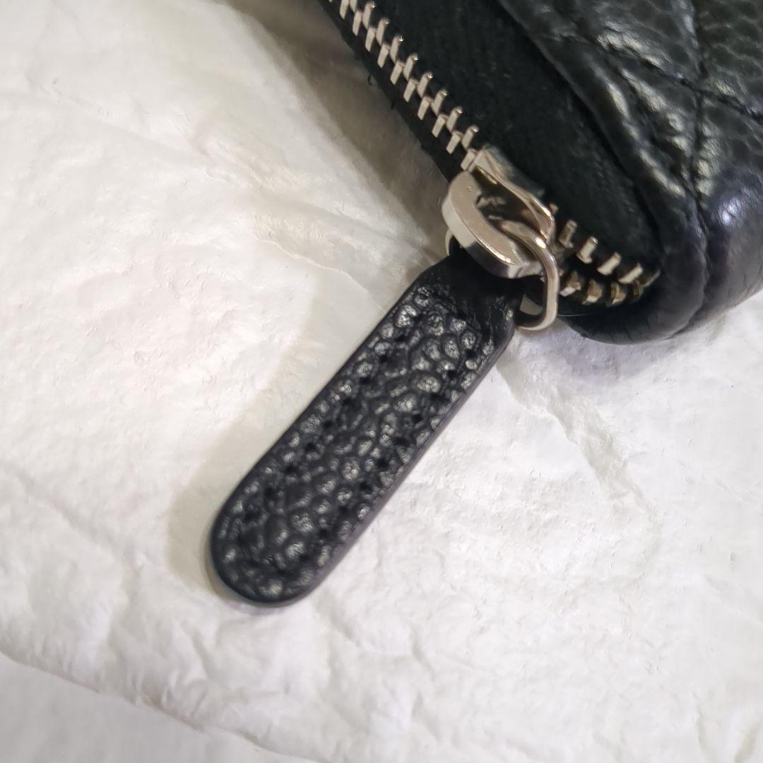 CHANEL シャネル マトラッセ ケース 小銭入れ 黒 シルバー