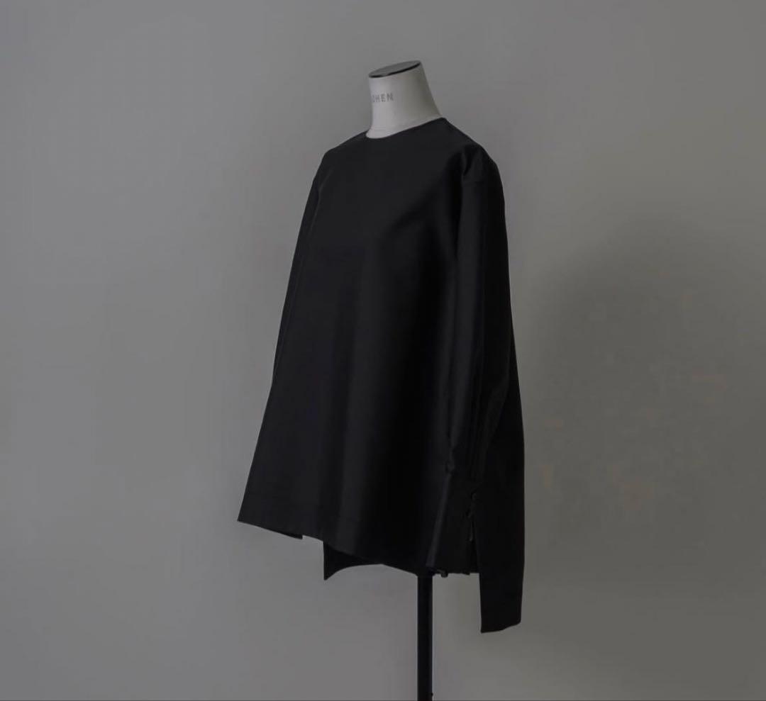 lohen ハイカウントダブルクロスノーカラーブラウス