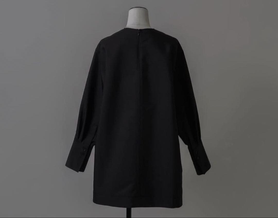 lohen ハイカウントダブルクロスノーカラーブラウス