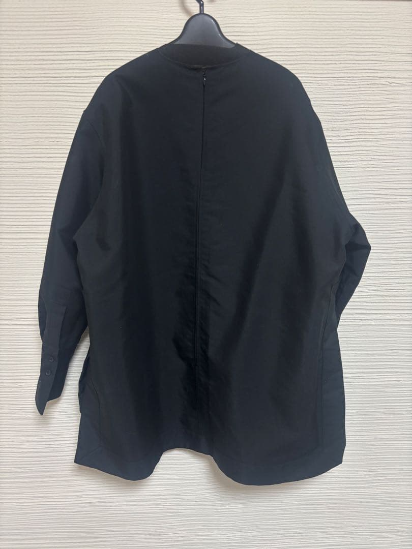 lohen ハイカウントダブルクロスノーカラーブラウス