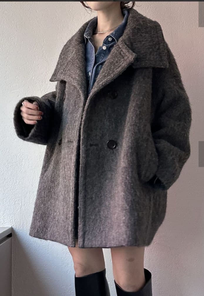 コラージュガリャルダガランテ●シャギーコート スタンドカラー