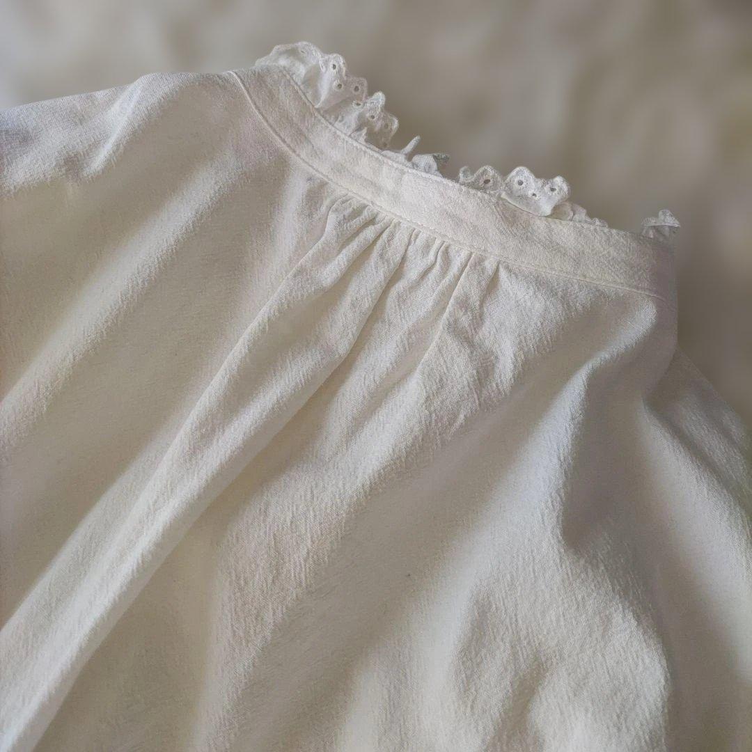 MEDE19F 大きいサイズ 3L ヴィンテージライク ネグリジェ風ワンピース