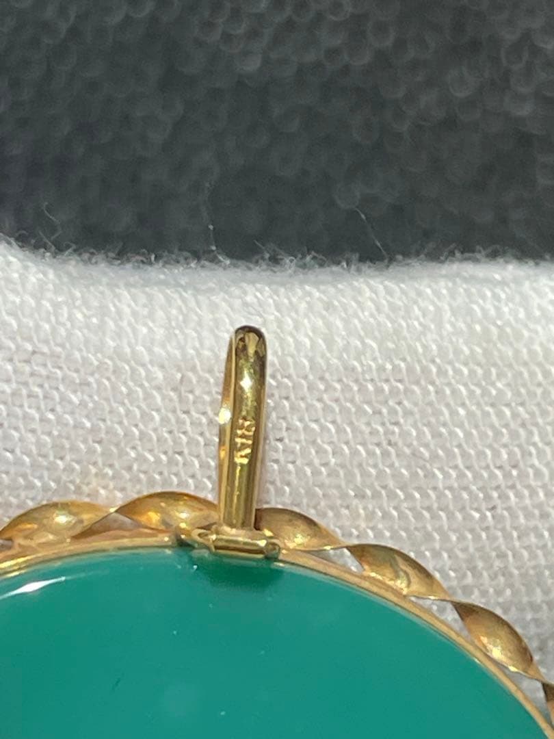 18k，大きめ、カメオペンダントトップとブローチ、両用19.1g