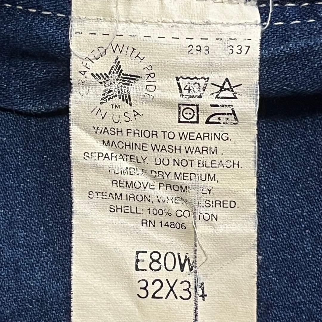 90's カーハート　星タグ　白ステッチ　ペインターパンツ　濃紺　ブルー　USA