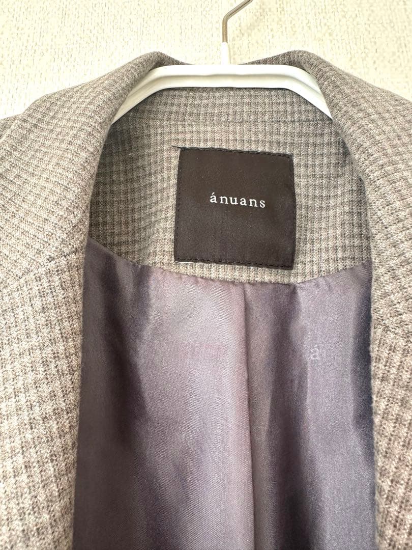 ánuans グレー ダブル　テーラードジャケット
