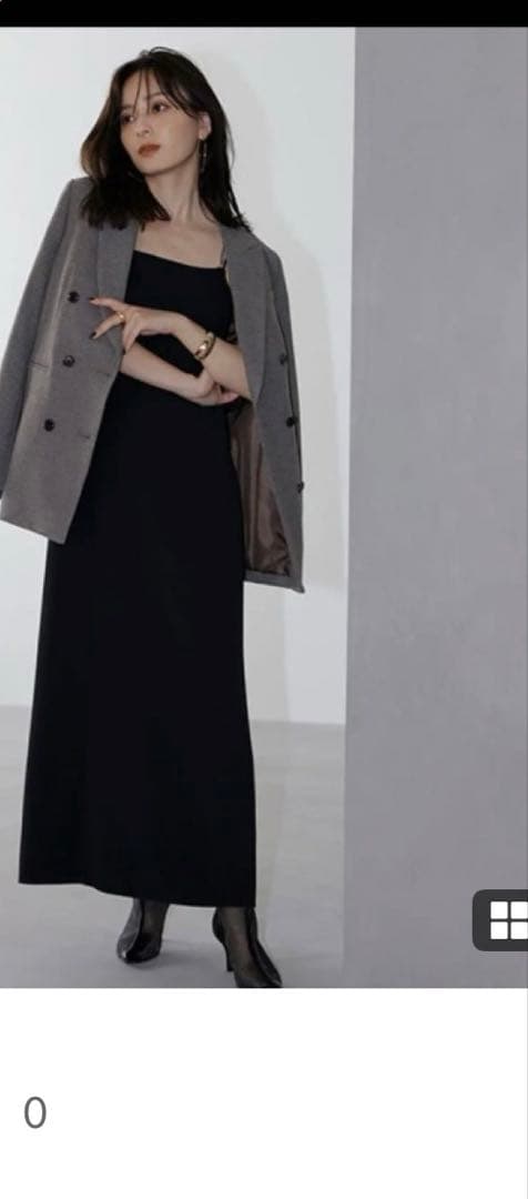 ánuans グレー ダブル　テーラードジャケット