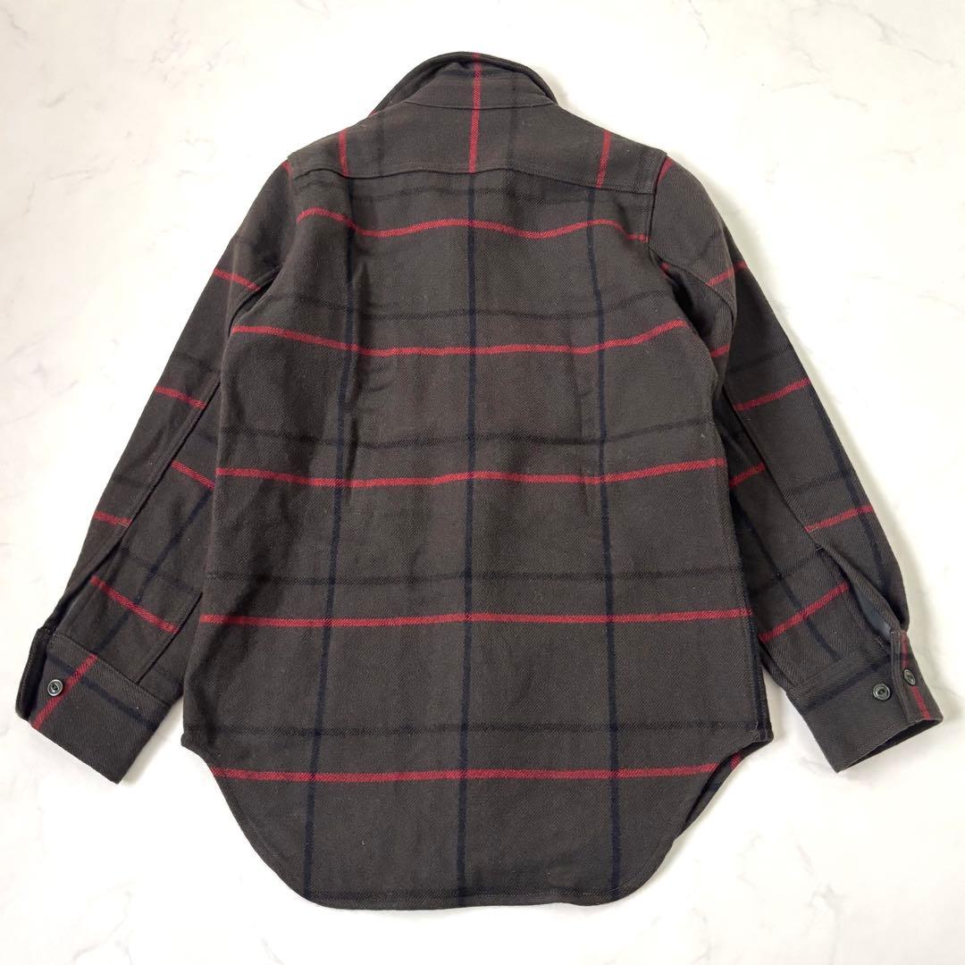 【美品】マディソンブルー ハンプトン チェック シャツジャケット 裏地シルク S