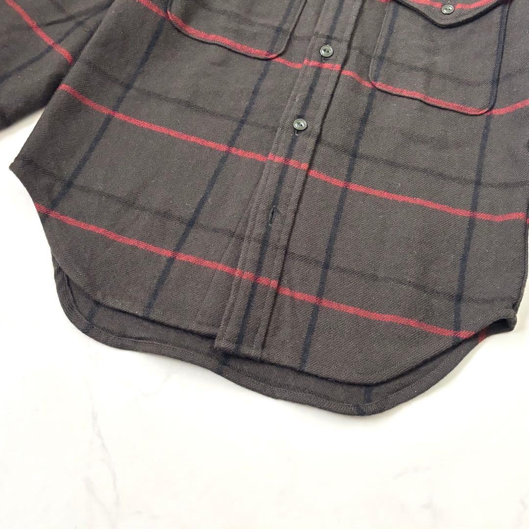 【美品】マディソンブルー ハンプトン チェック シャツジャケット 裏地シルク S