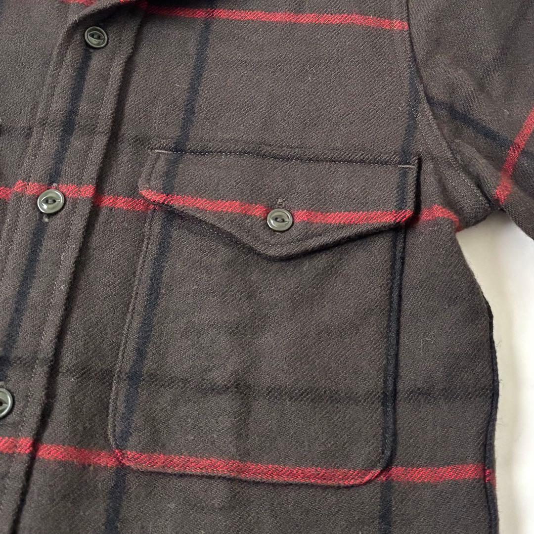 【美品】マディソンブルー ハンプトン チェック シャツジャケット 裏地シルク S