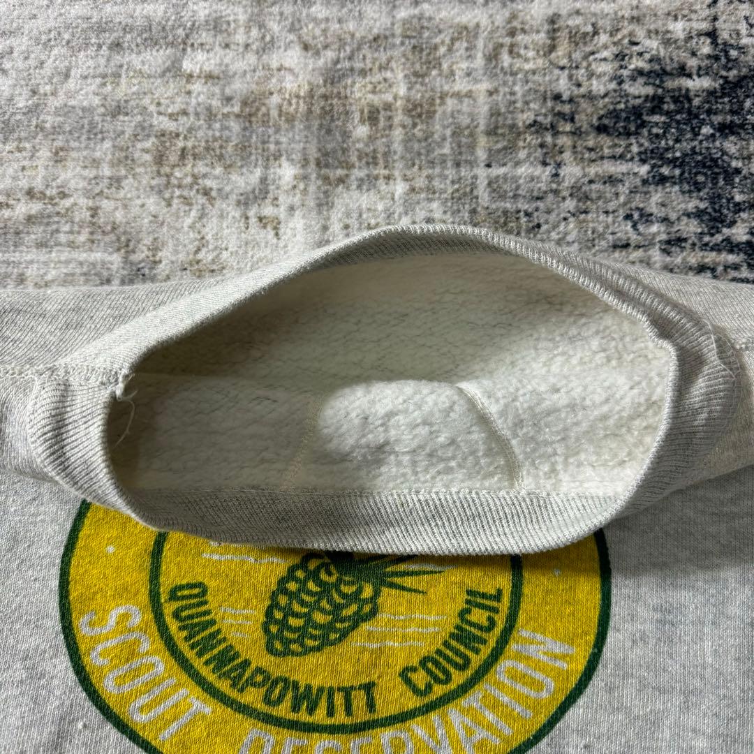 極美品 50s ヴィンテージ スウェット 霜降り 前V 丸胴 グレー 染み込み