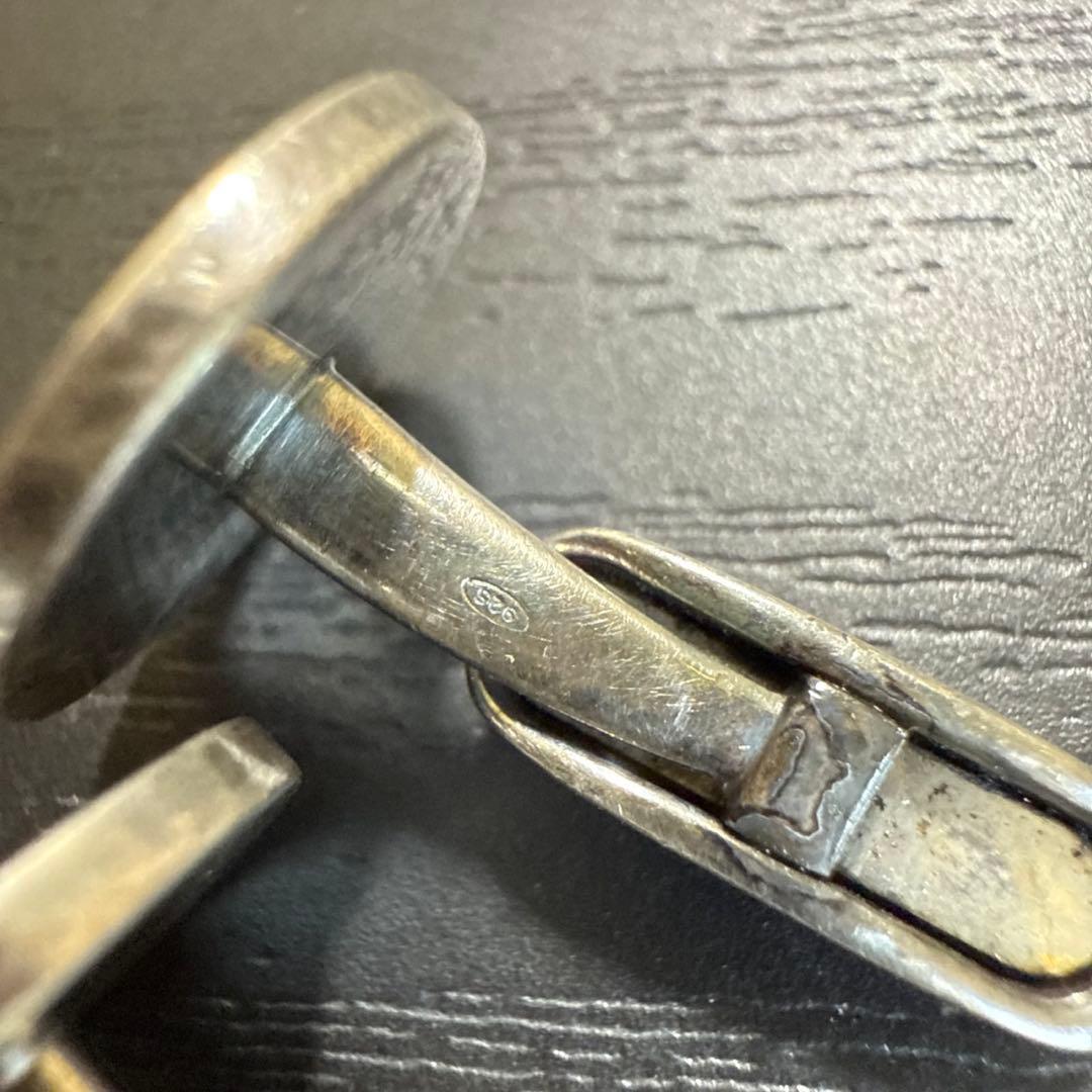 BVLGARI ブルガリ　オニキス/Ag925スターリングシルバーカフス　美品