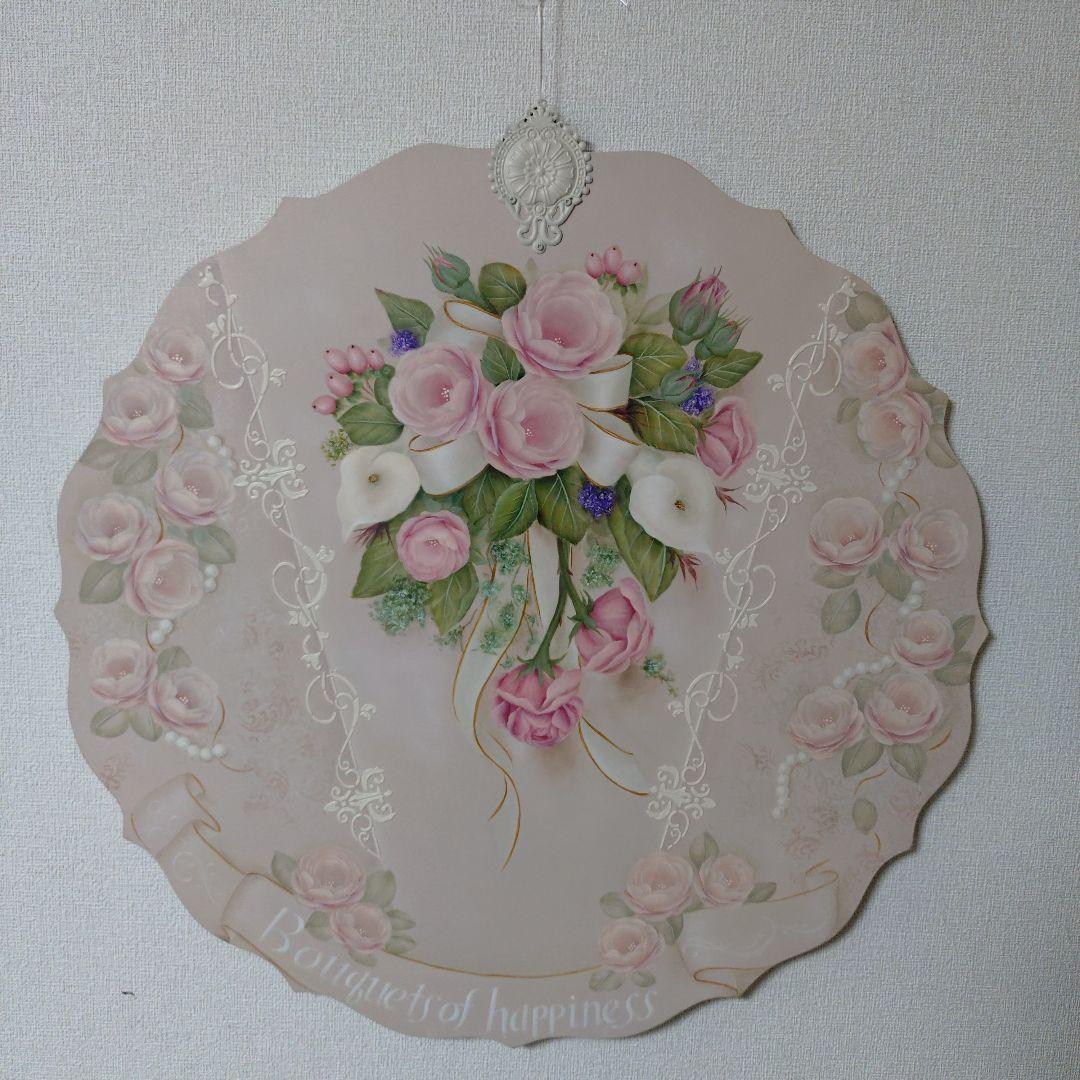 スカラップボード大　リバーシブル　トールペイント作品