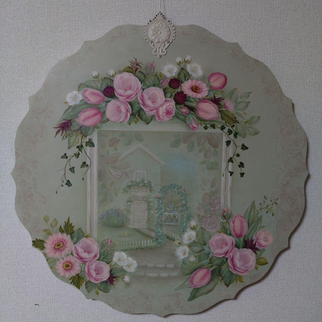 スカラップボード大　リバーシブル　トールペイント作品