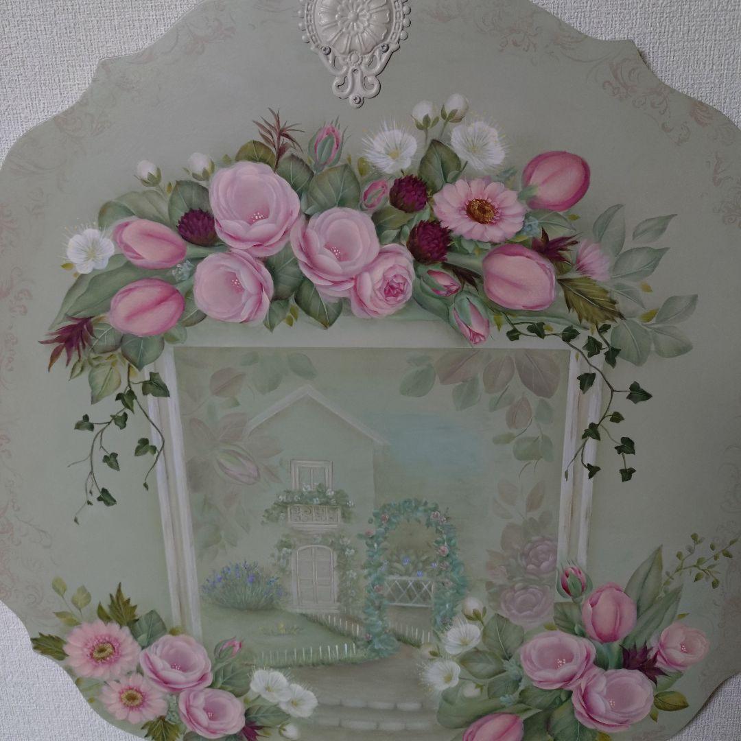 スカラップボード大　リバーシブル　トールペイント作品