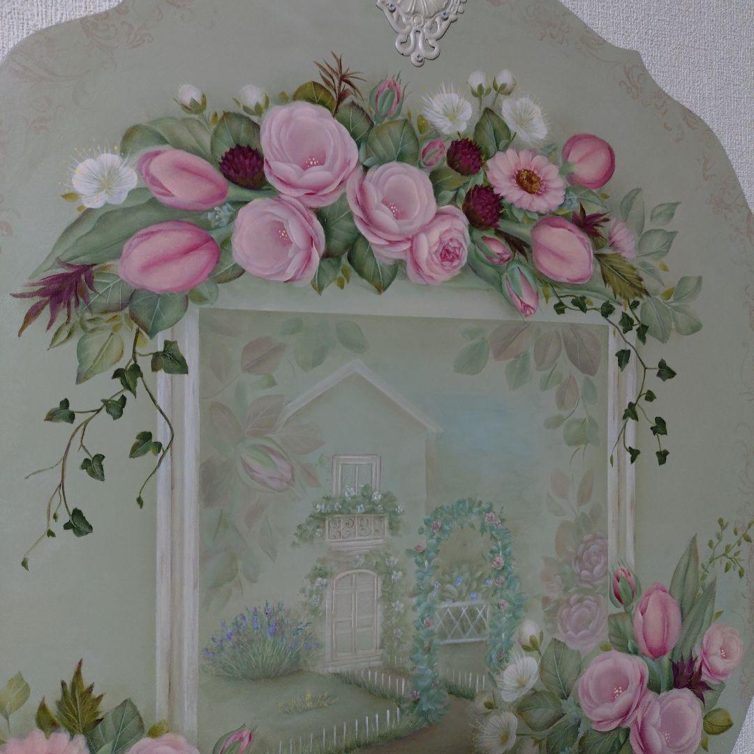 スカラップボード大　リバーシブル　トールペイント作品