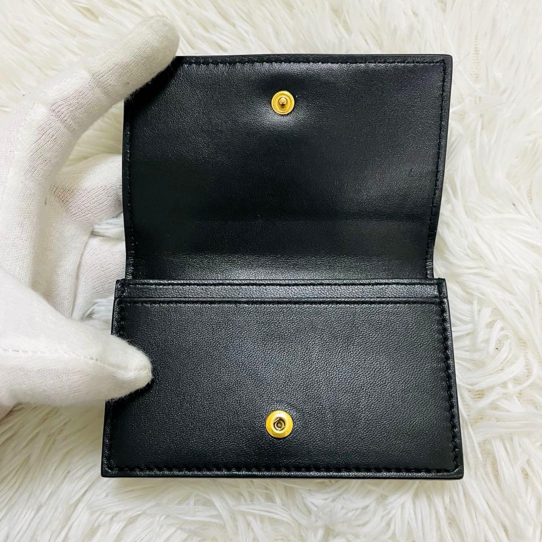 極美✨ボッテガ 名刺入れ ビジネスカードホルダー カセット レザー ブラック