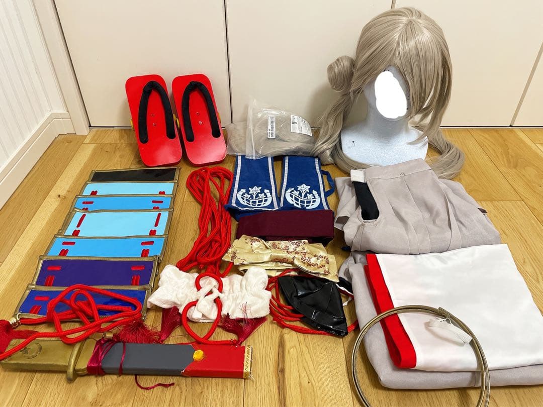 刀剣乱舞 今剣 コスプレ フルセット 衣装 下駄 ウィッグ 模造刀 桜の恋製