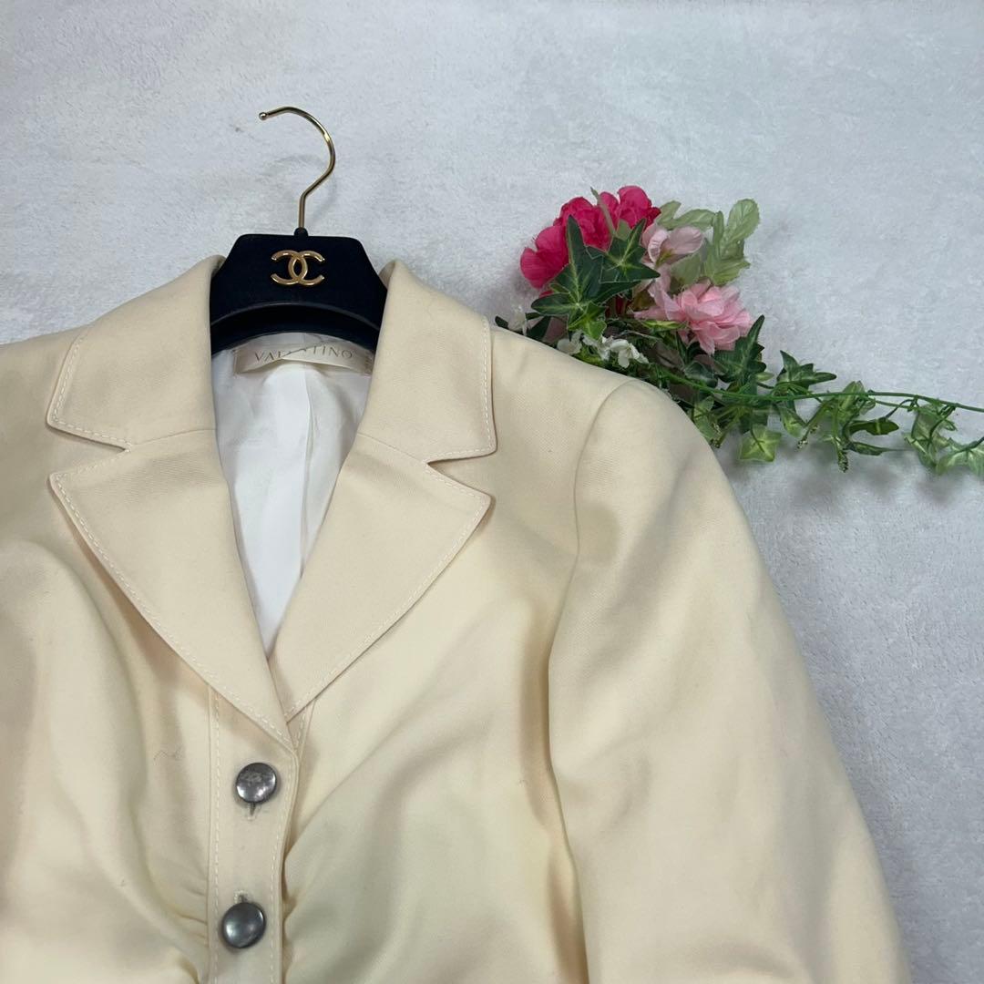 J690 M 12 ヴァレンティノ 袖フリル テーラードJKT レディース