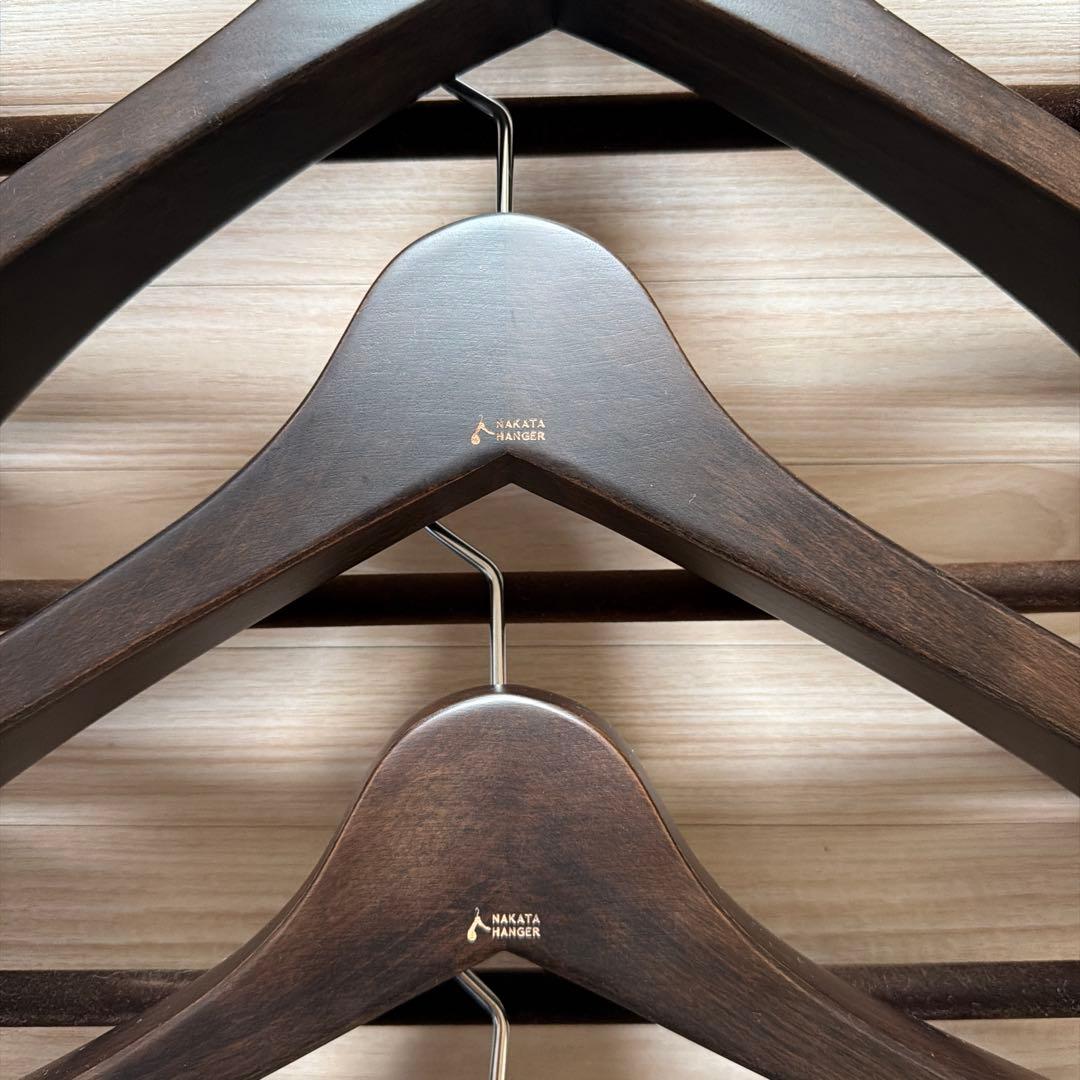 NAKATA HANGER SET-01 木製メンズスーツハンガー ５本組