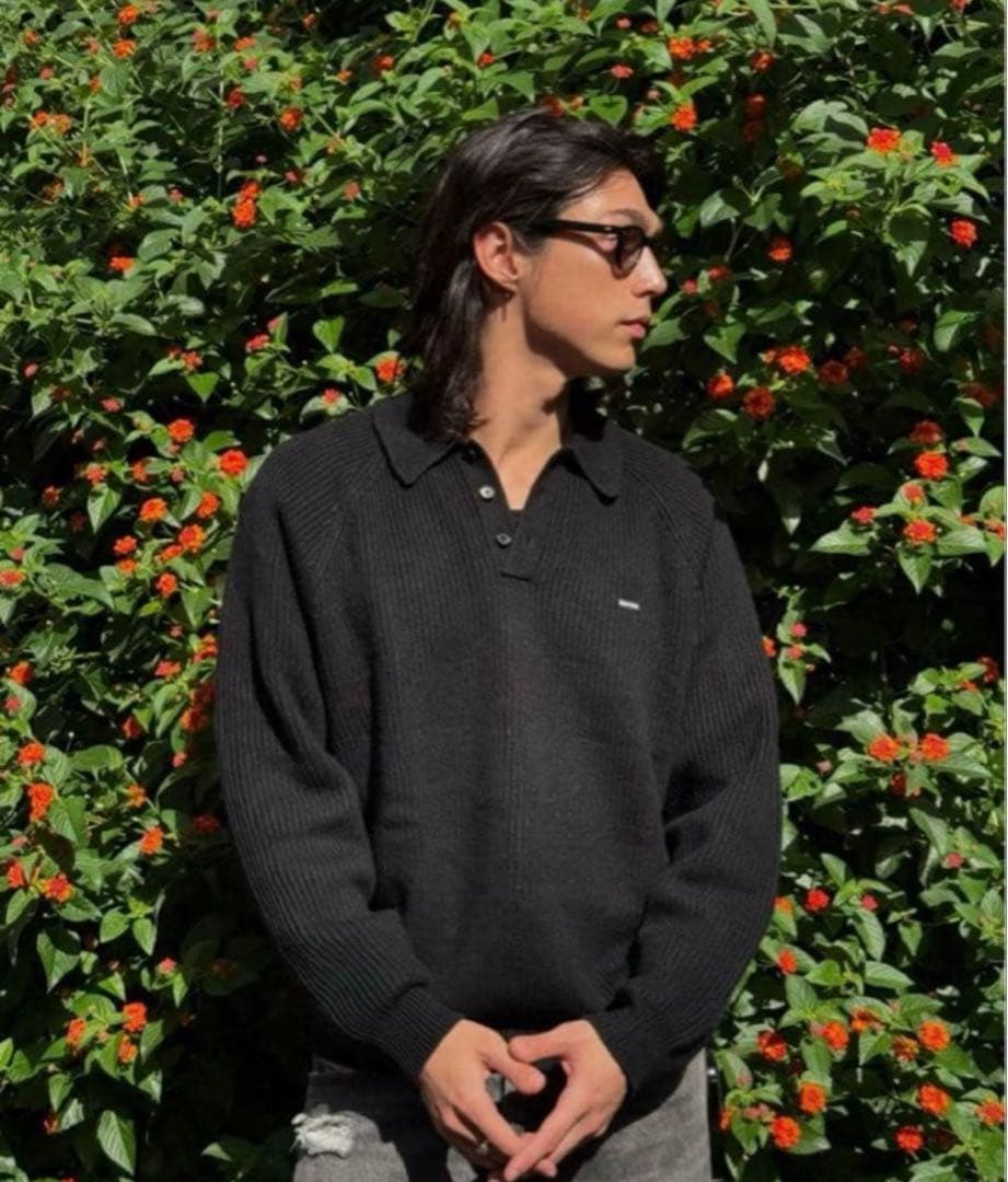 トップス Supreme Small Box Polo Sweater Black M