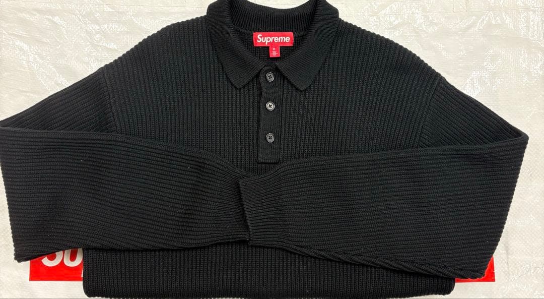 トップス Supreme Small Box Polo Sweater Black M