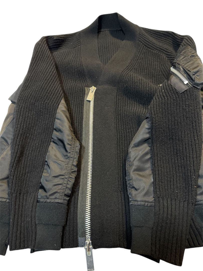 最終値下げ‼️美品✨sacai SCW- 112 カーディガン（黒）