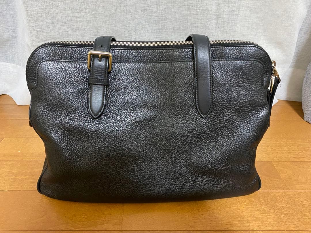 スマイソンSmythson Burlington バッグ 黒　レザー