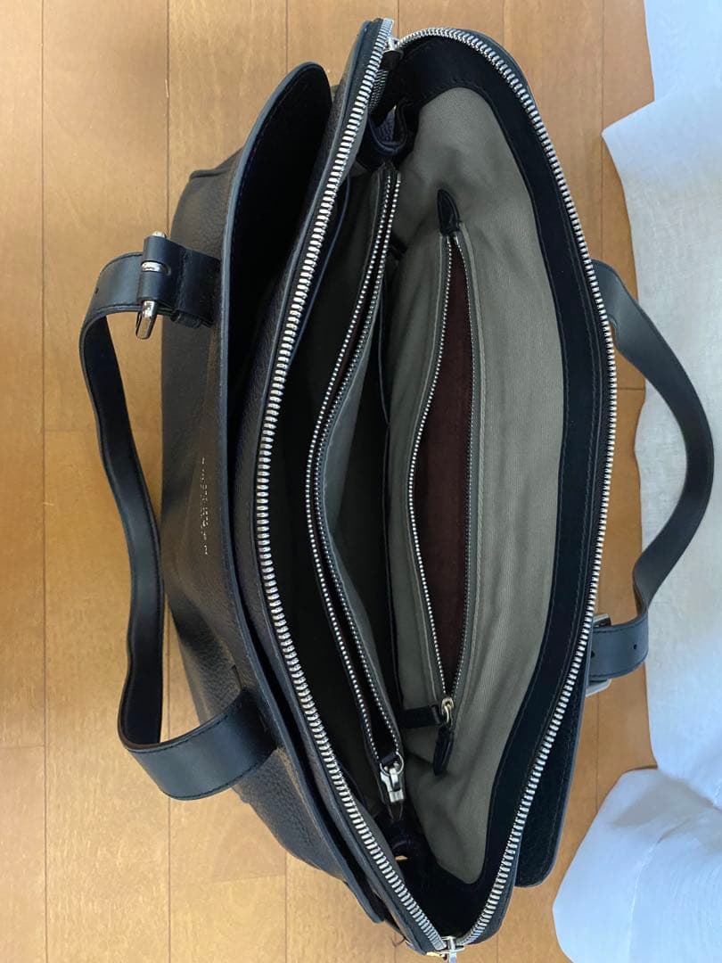 スマイソンSmythson Burlington バッグ 黒　レザー