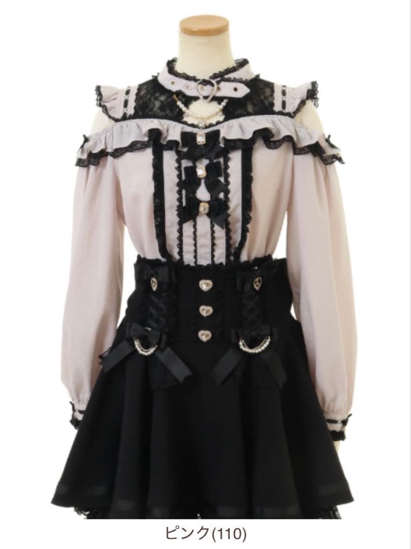 LIZLISA LIZ LISA リズリサ 3つリボンフロントチョーカーブラウス