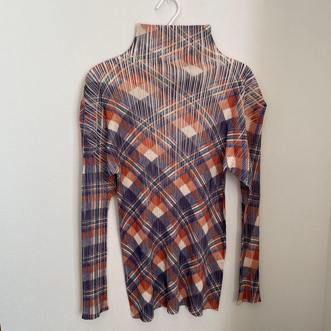 最終値下げ⭐︎9 イッセイミヤケ　チェック柄 長袖トップス