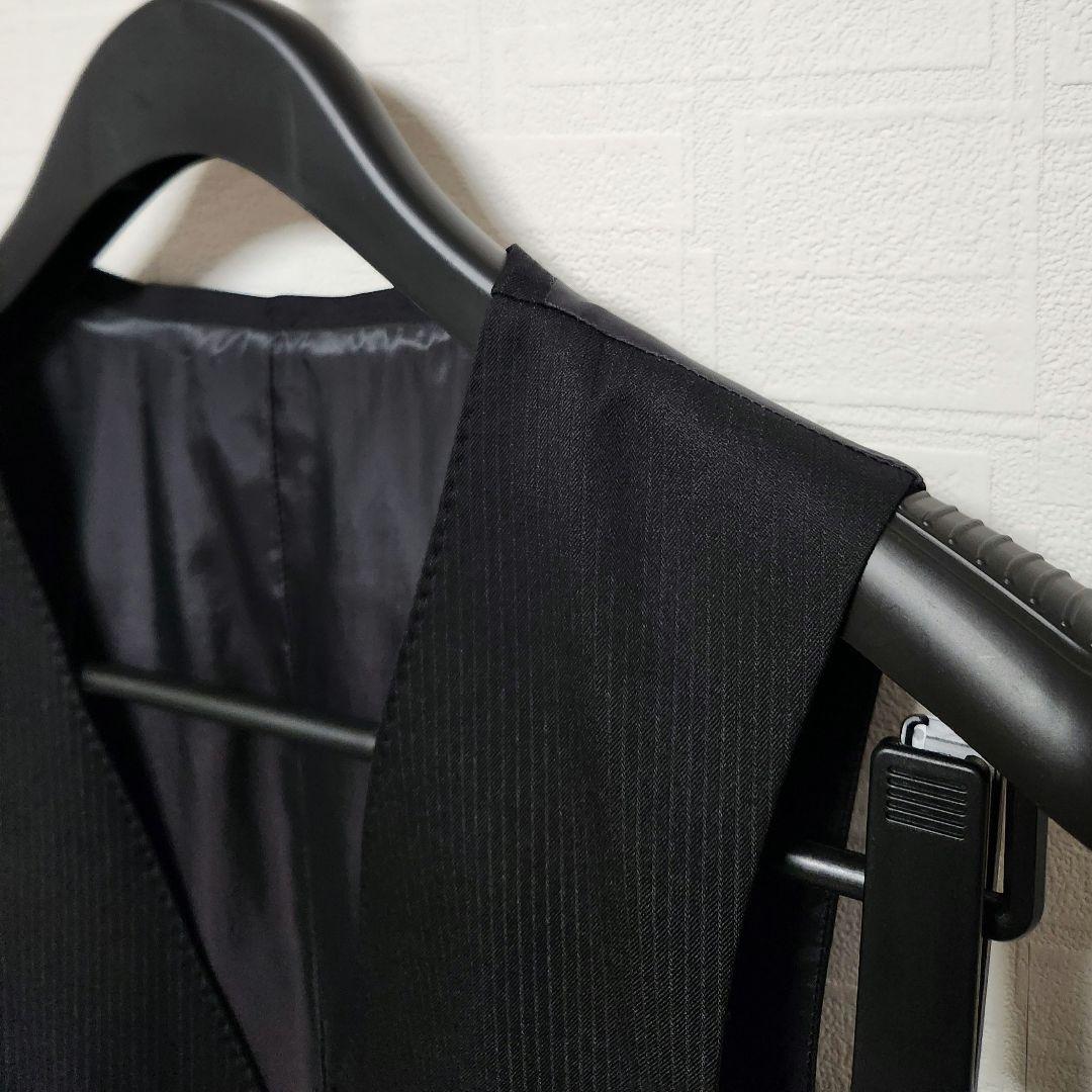 スーツカンパニー　メンズ　スーツ　スリーピース　ブラック　4シーズン　ストレッチ