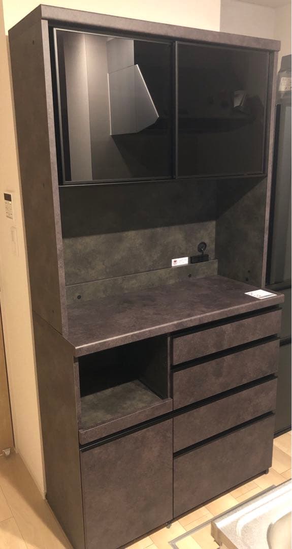 パモウナ【Pamouna】ECシリーズ 幅100食器棚★使用期間1カ月★超美品★