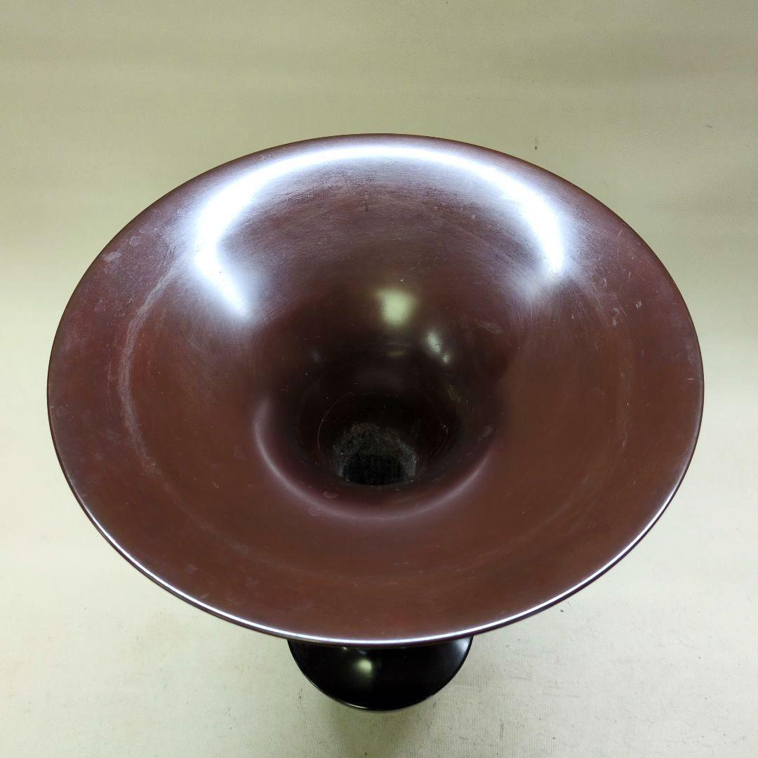 銅製花器　耳付立花瓶　池坊好み　池坊花器