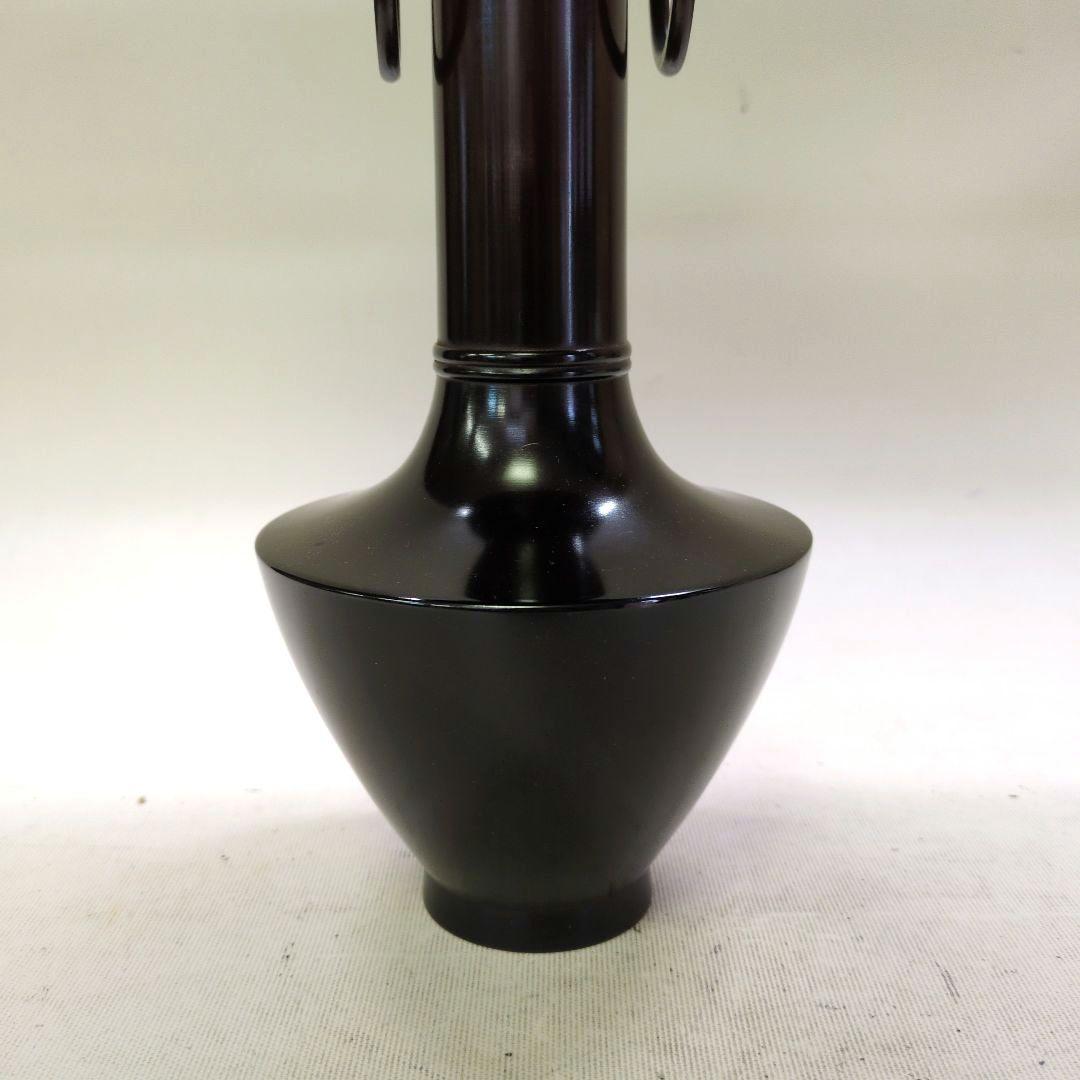 銅製花器　耳付立花瓶　池坊好み　池坊花器